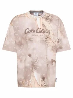Carlo Colucci Shirts<Herren Oversize-Shirt - Eidenberger beige gemustert