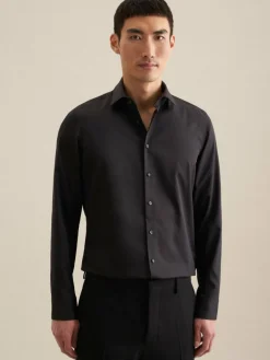 Seidensticker Hemden<Herren Performance-Hemd - Slim 1/1 schwarz uni