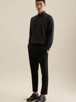 Seidensticker Hemden<Herren Performance-Hemd - Slim 1/1 schwarz uni