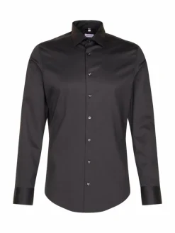 Seidensticker Hemden<Herren Performance-Hemd - Slim 1/1 schwarz uni