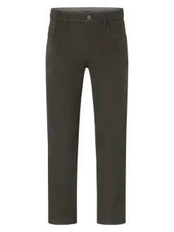 Redpoint Hosen<Herren 5-Pocket Hose - MILTON Straight Fit oliv uni