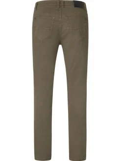 Paddock`s Jeans<Herren 5-Pocket Hose - PIPE Slim Fit braun uni