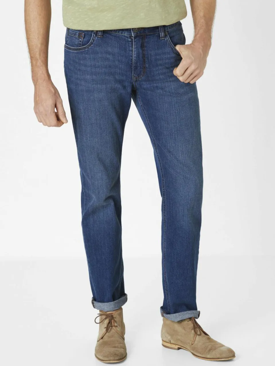 Paddock`s Jeans<Herren 5-Pocket Jeans - BEN Regular Fit blau uni