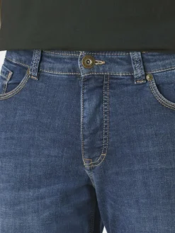 Paddock`s Jeans<Herren 5-Pocket Jeans - PIPE Slim Fit blau uni