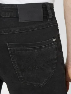 Paddock`s Jeans<Herren 5-Pocket Jeans - RANGER PIPE Regular Fit schwarz uni