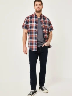 Redpoint Jeans<Herren 5-Pocket Jeans - TORONTO Straight Fit dark stone uni