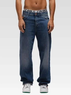 Carlo Colucci Jeans<Herren 5-Pocket-Jeans - BRONX blau uni