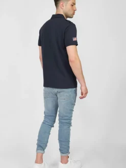 Topgun Poloshirts<Herren Polo Shirt blau uni