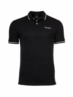 Armani Exchange Poloshirts<Herren Poloshirt schwarz uni