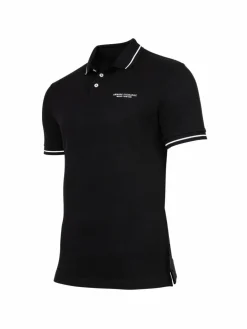 Armani Exchange Poloshirts<Herren Poloshirt schwarz uni