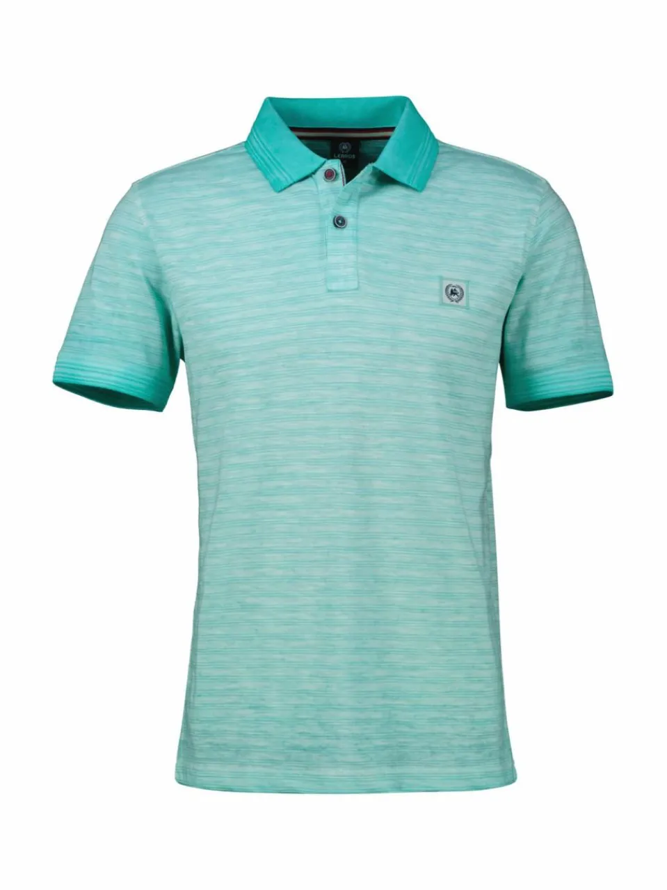 LERROS Poloshirts<Herren Poloshirt aqua gestreift