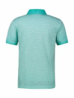 LERROS Poloshirts<Herren Poloshirt aqua gestreift