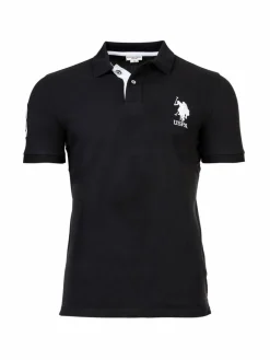 U.S. Polo Assn. Poloshirts<Herren Poloshirt schwarz uni