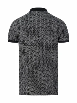 Nils Sundström Poloshirts<Herren Poloshirt marine weiß gemustert