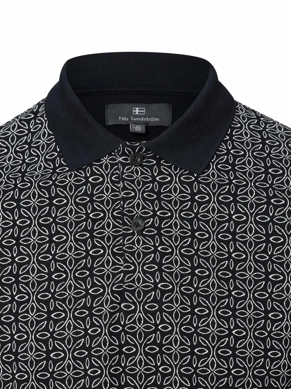 Nils Sundström Poloshirts<Herren Poloshirt marine weiß gemustert