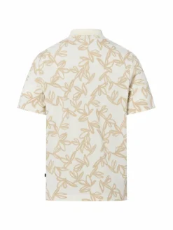 MAERZ Poloshirts<Herren Poloshirt ecru beige gemustert