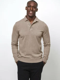 Profuomo Shirts|Pullover & Strickjacken<Herren Poloshirt beige uni