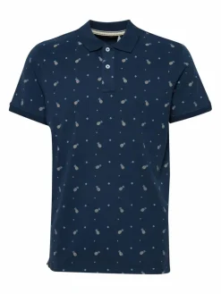 BLEND Poloshirts<Herren Poloshirt blau gemustert