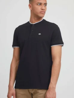 BLEND Poloshirts<Herren Poloshirt schwarz uni