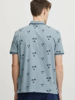 BLEND Poloshirts<Herren Poloshirt blau gemustert