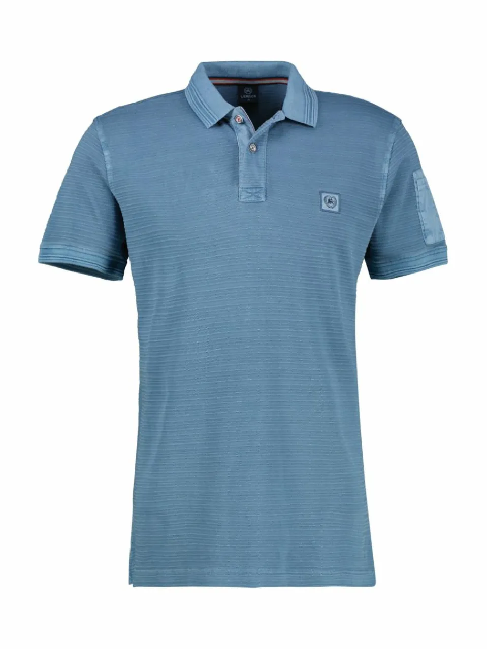 LERROS Poloshirts<Herren Poloshirt hellblau gestreift