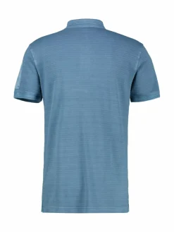 LERROS Poloshirts<Herren Poloshirt hellblau gestreift