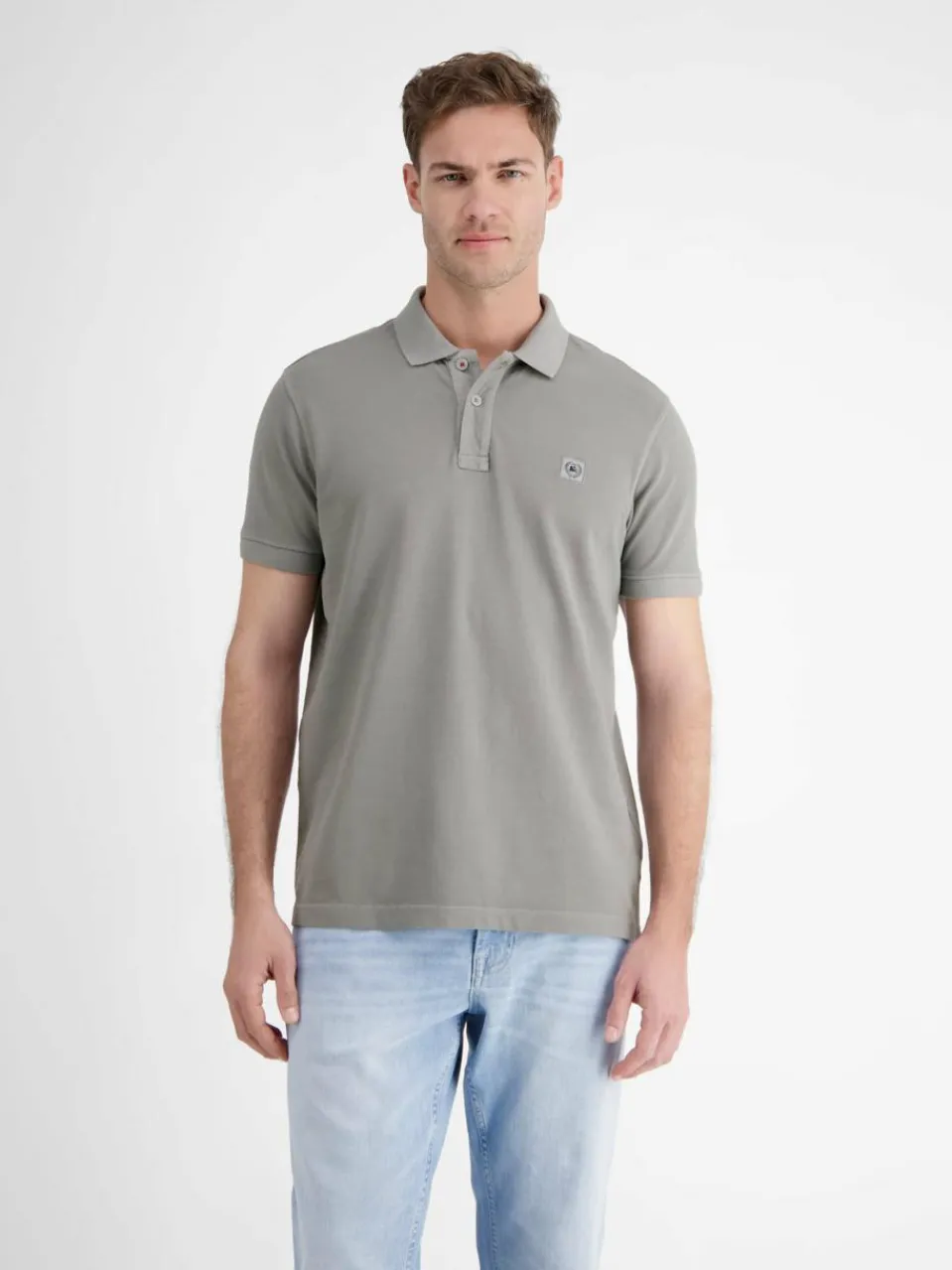 LERROS Poloshirts<Herren Poloshirt grau uni
