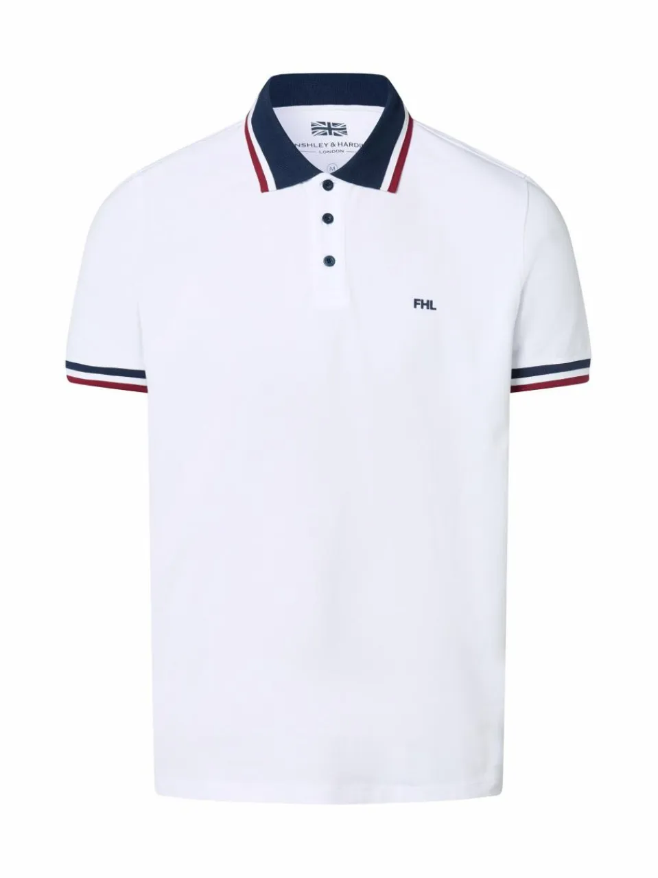 Finshley & Harding London Poloshirts<Herren Poloshirt weiß uni
