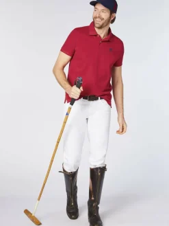 Polo Sylt Poloshirts<Herren Poloshirt bordeaux rot uni