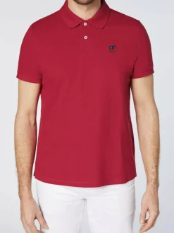 Polo Sylt Poloshirts<Herren Poloshirt bordeaux rot uni