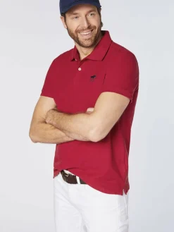 Polo Sylt Poloshirts<Herren Poloshirt bordeaux rot uni