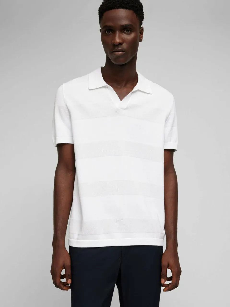 Daniel Hechter Poloshirts<Herren Poloshirt weiß gestreift