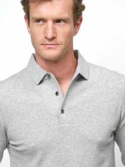 Profuomo Pullover & Strickjacken<Herren Poloshirt grau uni