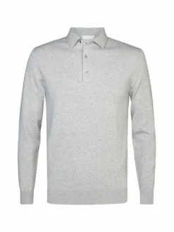 Profuomo Pullover & Strickjacken<Herren Poloshirt grau uni