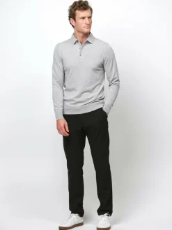 Profuomo Pullover & Strickjacken<Herren Poloshirt grau uni