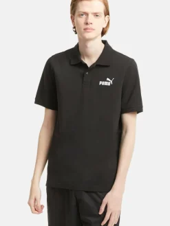 Puma Poloshirts<Herren Poloshirt schwarz uni