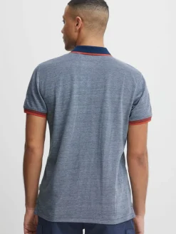 BLEND Poloshirts<Herren Poloshirt blau gemustert