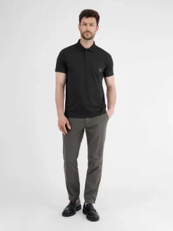 LERROS Poloshirts<Herren Poloshirt schwarz uni