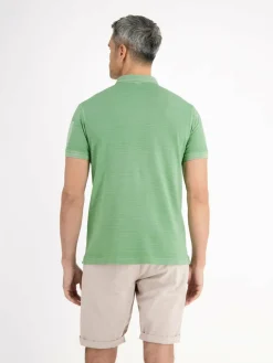 LERROS Poloshirts<Herren Poloshirt grün gestreift