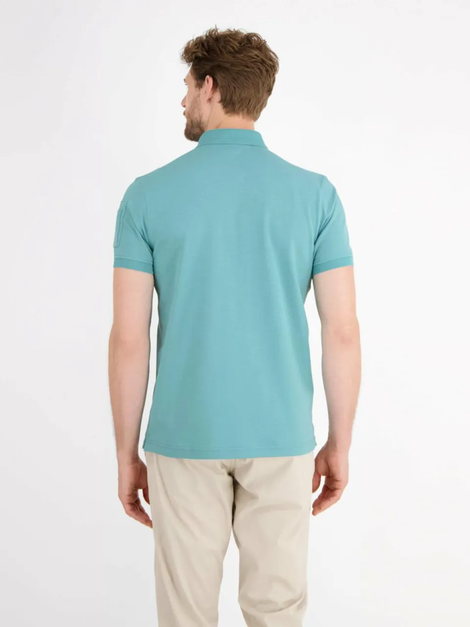 LERROS Poloshirts<Herren Poloshirt aqua uni