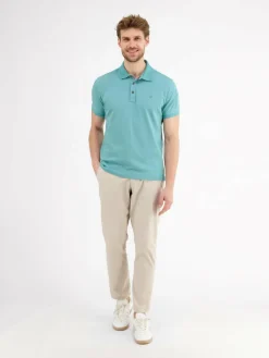 LERROS Poloshirts<Herren Poloshirt aqua uni