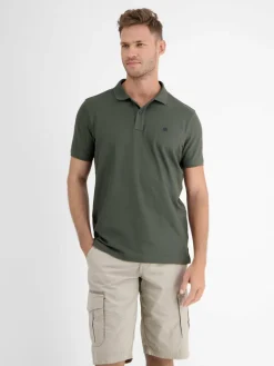LERROS Poloshirts<Herren Poloshirt oliv uni