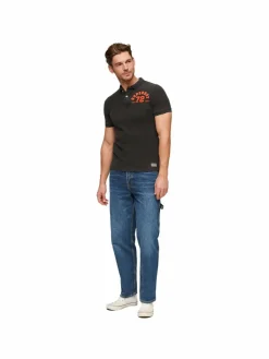 Superdry Poloshirts<Herren Poloshirt schwarz bedruckt