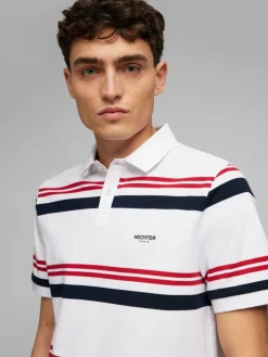 Daniel Hechter Poloshirts<Herren Poloshirt weiß gestreift