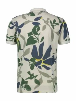 LERROS Poloshirts<Herren Poloshirt weiß gemustert