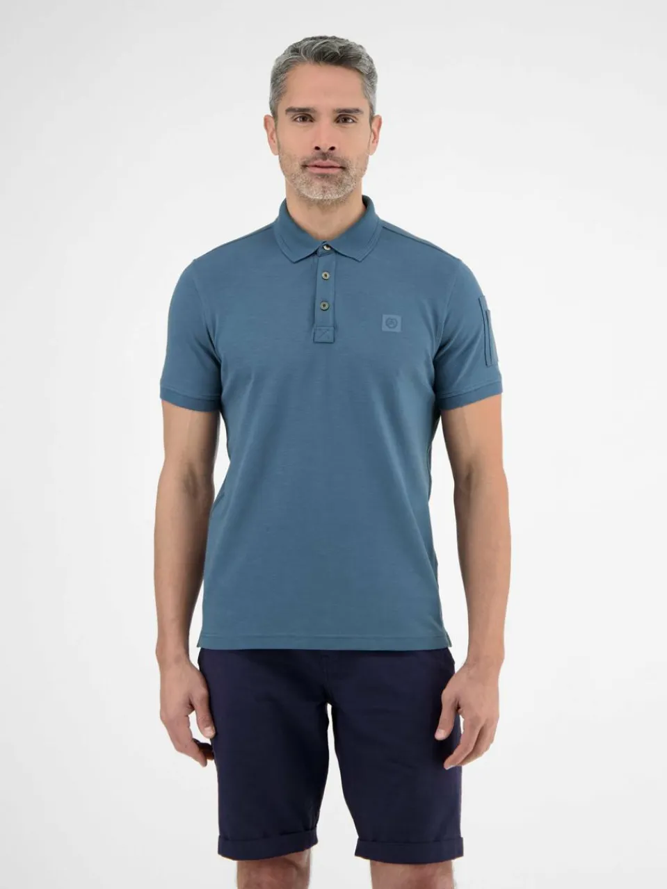 LERROS Poloshirts<Herren Poloshirt hellblau uni
