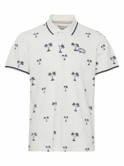 BLEND Poloshirts<Herren Poloshirt weiß gemustert