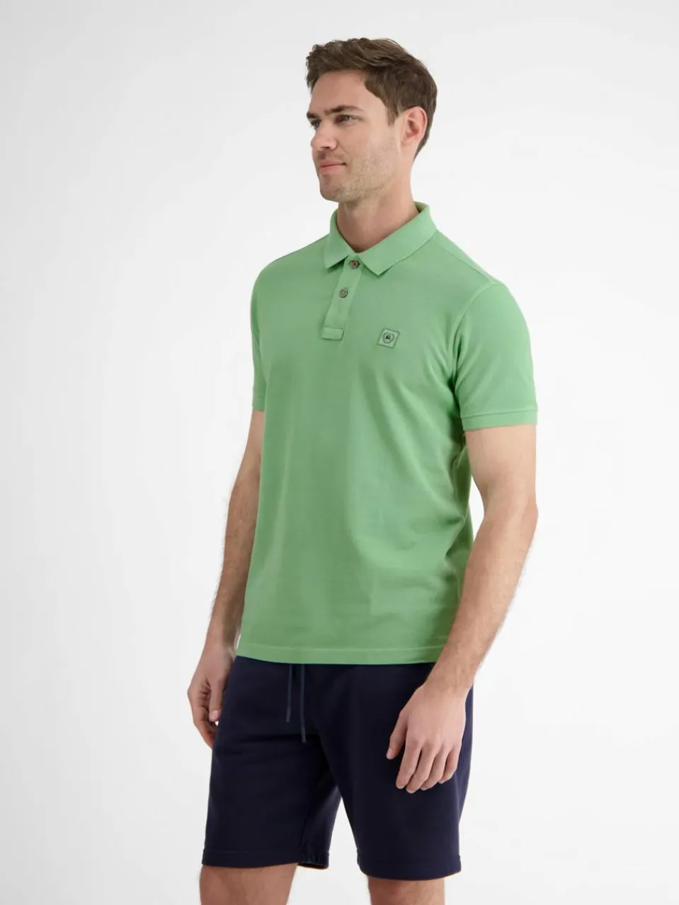 LERROS Poloshirts<Herren Poloshirt grün uni