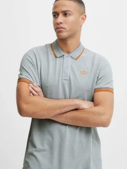 BLEND Poloshirts<Herren Poloshirt blau gemustert