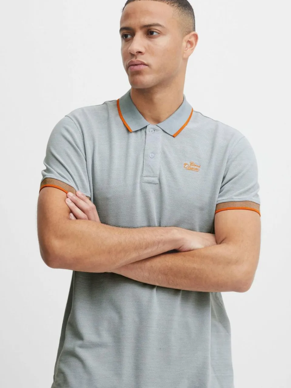 BLEND Poloshirts<Herren Poloshirt blau gemustert